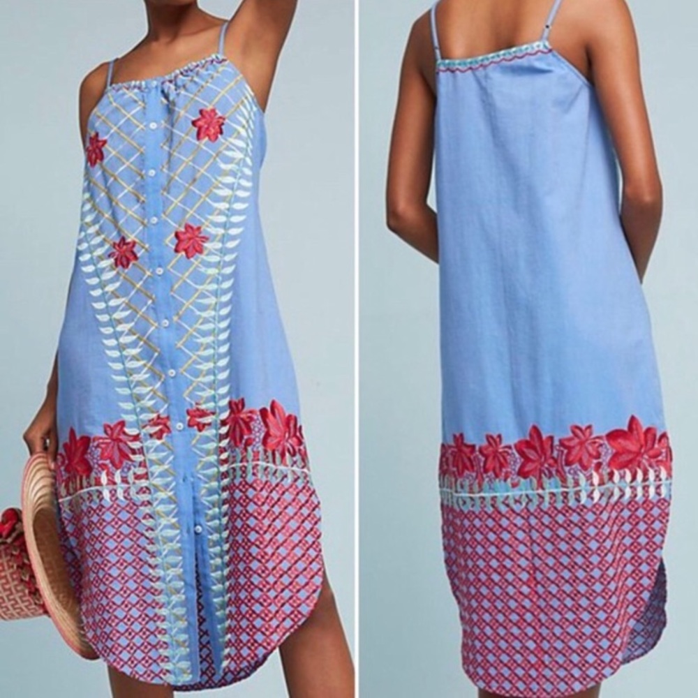 Anthropologie Lilka embroidered Estina dress